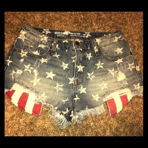 Mossimo high rise patriotic cheeky shorts size 2